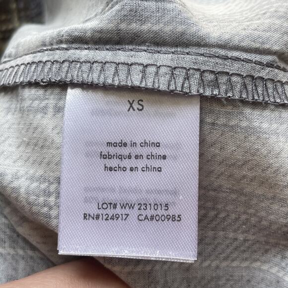 NWT WeWoreWhat Long Sleeve Pajama Top Women's Size Extra Small Tan Plaid Relaxed - Picture 8 of 8